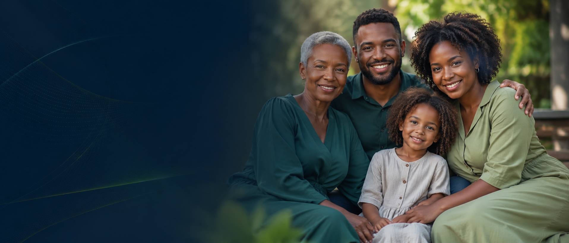 A multigenerational South African family together, supported by Care for Family funeral cover