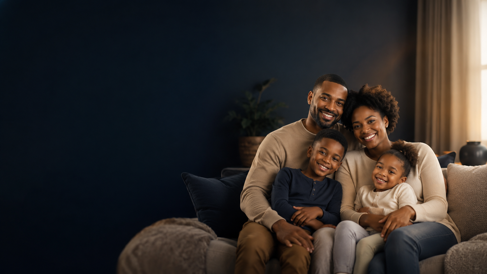 A multi-generational South African family standing together outdoors